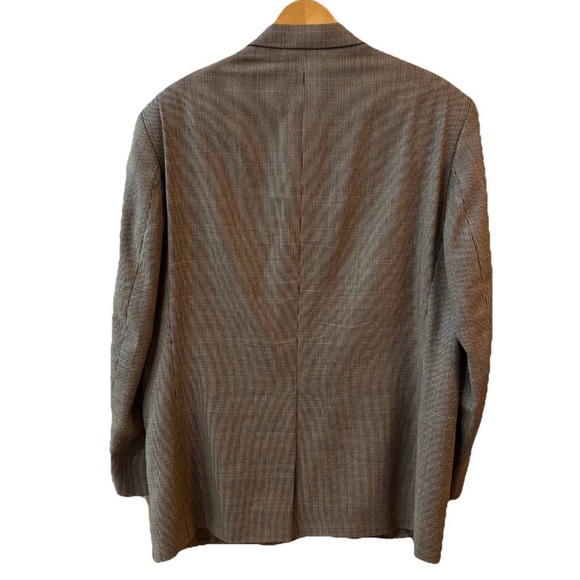 Chaps Ralph Lauren Grey & multicolor Plaid Blazer Suit Jacket Mens 46R Wool Silk - Picture 3 of 7